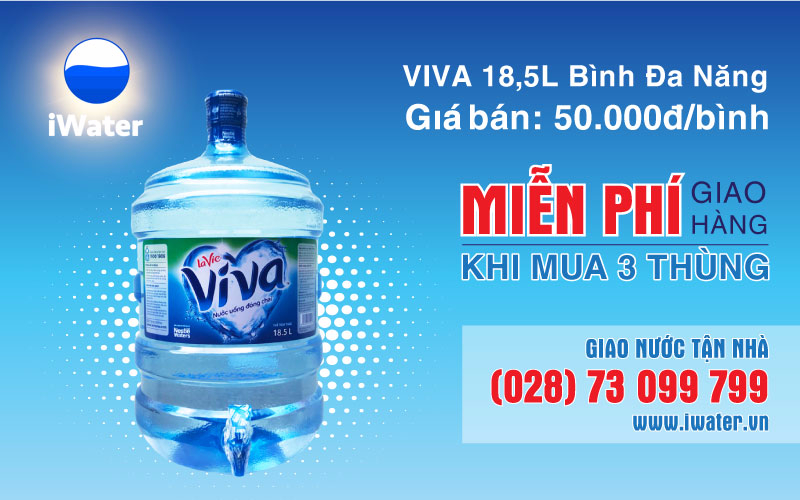 iWater đại lý phân phối giao nước tinh khiết VIVA tận nhà khách hàng thuộc Thành phố Hồ Chí Minh