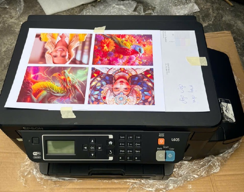 Máy in cũ đang năn phun màu Epson L605